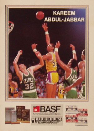 Kareem Abdul-Jabbar, Los Angeles Lakers, BASF Basketball Card