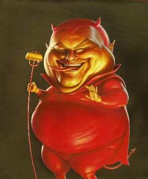 Newman from Seinfeld as the Devil for Entertainment Weekly.