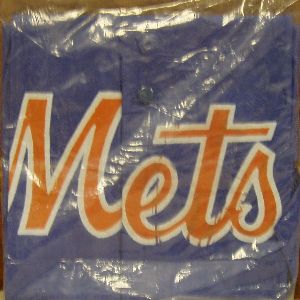This is a raincoat with the Mets logo on it.