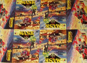 Uncut Sheet to the sticker album for MASK from Kenner Parker Toys, Inc. 1986