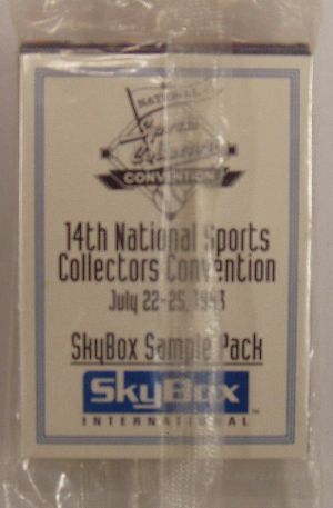 14th National Sports Collectors Convention, July 22-25, 1993. SkyBox Sample Pack.