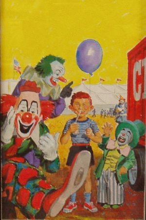 MAD Alfred E. Neuman Gives the Circus Clowns a Laugh. Artist Norman Mingo