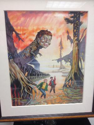 Parody of Eerie #5 with Alfred E Neuman, Rogerio W.S. and Mike Gidwitz