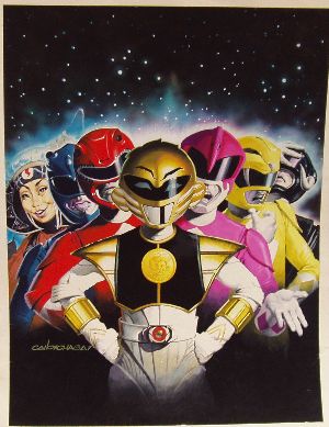 Power Rangers. Original painting to the Brazilian MAD #119, January 19 ...