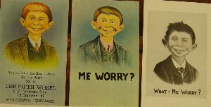 Three postcards of Alfred E. Neuman