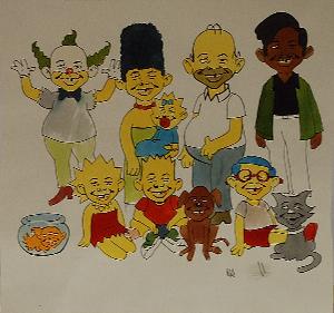 Simpson's Color Rough for preliminary paintinng, 