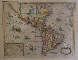Reproduction of a map. America noviter delineata 1631