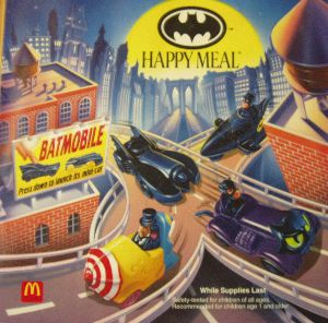 McDonald's Translite of the Batmobile and Batman
