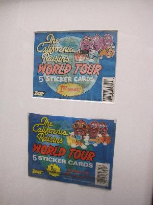 Preliminary Color Rough to the Wrapper to the sticker set for The California Raisins