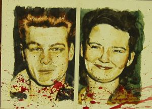 Original artwork to Killers and Mass Murderers from the True Crime Seris No.2 of Charles Starkweather and Caril Fugate.