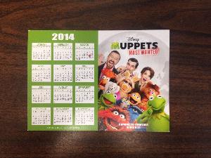 2014 Disney Muppets Most Wanted Calendar