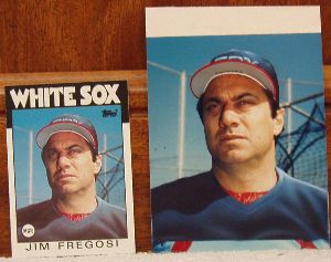 1986 Topps Traded Original Artwork of Jim Fregosi, Manager of the Chicago White Sox.