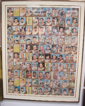 1962 Topps Partial Sheet with Mickey Mantle