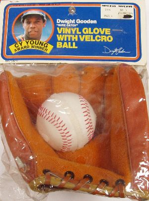 Dwight Gooden Vinyl Glove with Velcro Ball.