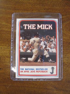 1986 Mickey Mantle Crown Books promotional baseball card