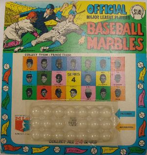 Official Major League Players Baseball Marbles. Circa 1969. Series 4.