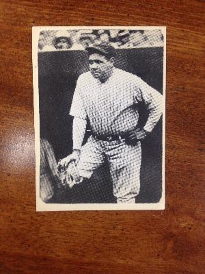 Babe Ruth baseball card promoting Jim Mick Sports Memorabilia