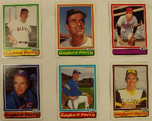 Gaylord Perry Peanut Cards