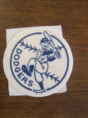 Los Angeles Dodgers circa early 1960's Emblem Iron- On