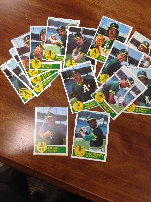 1983 Granny Goose Oakland A's Complete Set