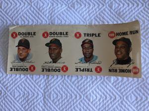 1968 Topps Game uncut strip