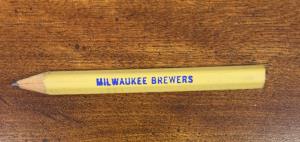 Milwaukee Brewers scorecard pencil