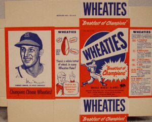 1951 Wheaties Complete Unassembled Box with Stan Musial
