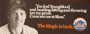 New York Mets Advertising Piece with Joel Youngblood