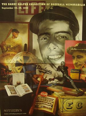 Advertising Poster for the Barry Halper Collection of Baseball Memorabilia