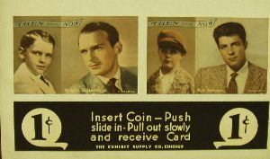 Exhibit Advertising Piece from the Exhibit Supply Company of Chicago with Douglas Fairbanks Jr. and Dale Robertson.