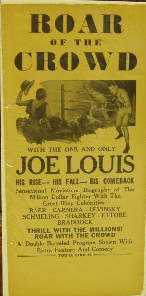 Roar of the Crowd small movie poster with Joe Louis.