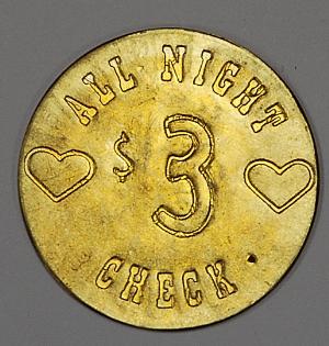 Whore House Token from Blair House, Silverton, Colorado.