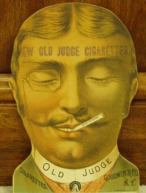 Old Judge Cigarettes Display Advertisement