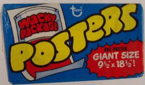 It's an empty blue Wacky Package wrapper without the poster inside.